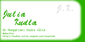 julia kudla business card